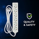 3m Extender-splitter 6 sockets IP20 16A 250V 3680W, V-TAC