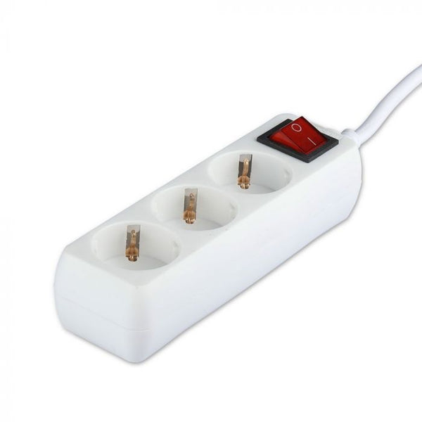 5m Extension-splitter 3 sockets with switch IP20 16A 250V 3680W, V-TAC