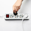 1,5m Förlängningsuttag delare 4 uttag med strömbrytare IP20 16A 250V 3680W, V-TAC