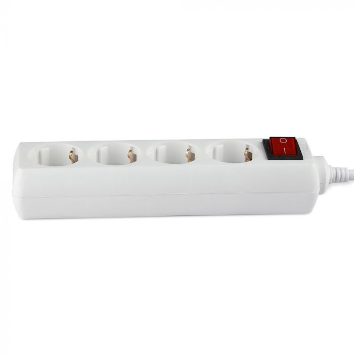 1,5 м Разделитель розеток 4 розетки с выключателем IP20 16A 250V 3680W, V-TAC