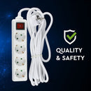 5m Förlängningsuttag delare 4 uttag med strömbrytare IP20 16A 250V 3680W, V-TAC