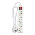 1,5m pikendusjuhe 5 pistikupesa koos lülitiga IP20 16A 250V 3680W, V-TAC