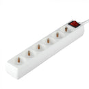 5m Extender-splitter 6 sockets with switch IP20 16A 250V 3680W, V-TAC