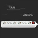 1,5 м Разделитель розеток 8 розеток с выключателем IP20 16A 250V 3680W, V-TAC