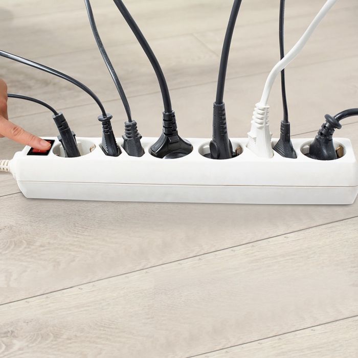 1,5 м Разделитель розеток 8 розеток с выключателем IP20 16A 250V 3680W, V-TAC