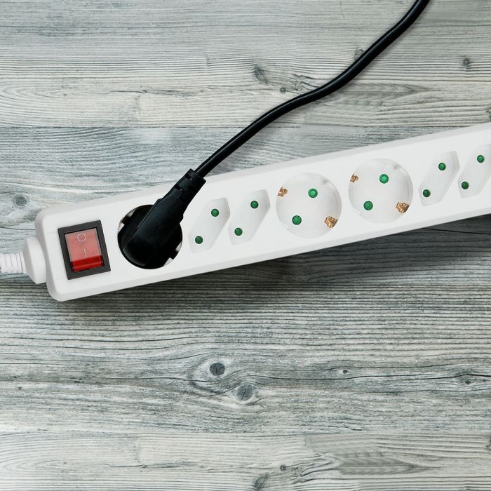 1,5 м Разделитель розеток 8 розеток с выключателем IP20 16A 250V 3680W, V-TAC