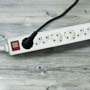 1,5 м Разделитель розеток 8 розеток с выключателем IP20 16A 250V 3680W, V-TAC