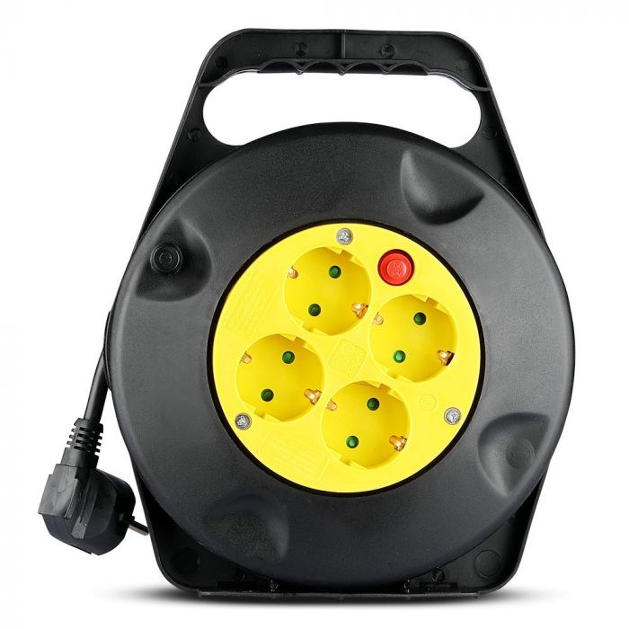 10m Pagarinātājs-sadalītājs 4 ligzdas, IP20 16A 250V 3680W, V-TAC