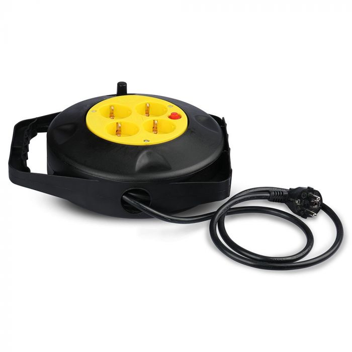 10m Extender-splitter 4 sockets, IP20 16A 250V 3680W, V-TAC