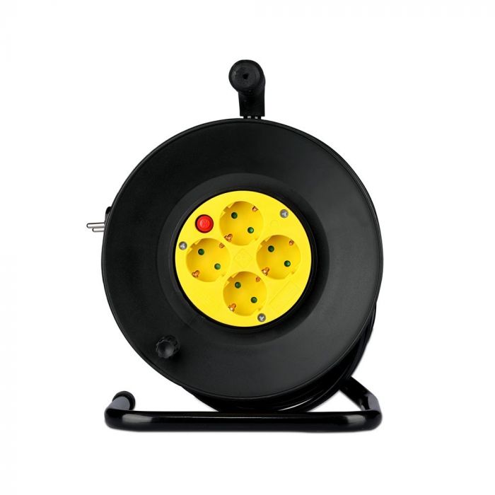 25m Pistikupesa jaotur 4 pistikupesa, IP20 16A 250V 3680W, V-TAC