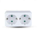 Adapteris 2x16A, IP20, 2300W, AC:250V, V-TAC