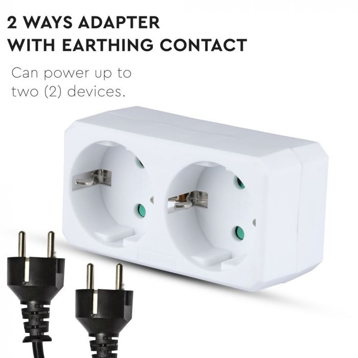 Адаптер 2x16A, IP20, 2300 Вт, AC:250V, V-TAC