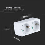 Адаптер 2x16A, IP20, 2300 Вт, AC:250V, V-TAC