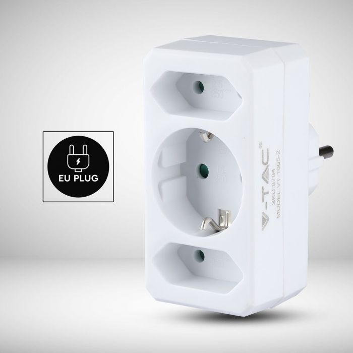 Adapteris 16A 250V 3680W, V-TAC