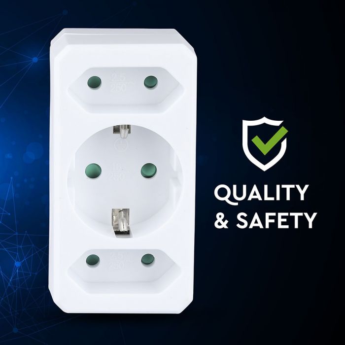 Adapteris 16A 250V 3680W, V-TAC