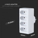 Adapteris 16A 250V 3680W, V-TAC