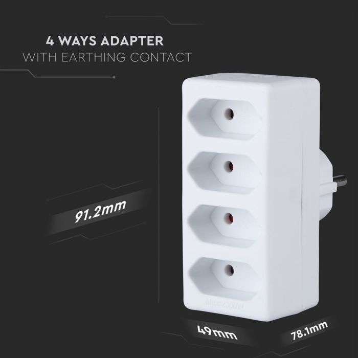 Adapter 16A 250V 3680W, V-TAC