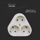 Adapteris 3x16A, IP20, 3680W, AC:250V, V-TAC