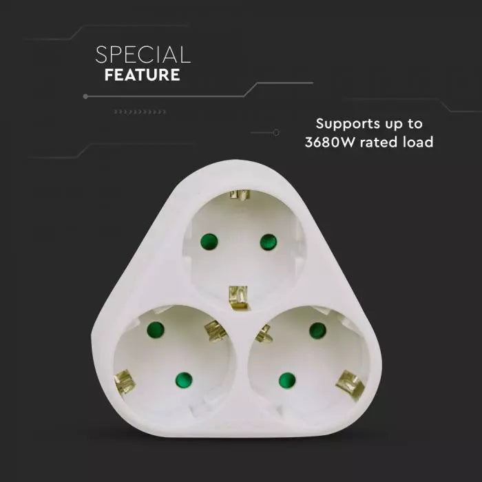 Adapter 3x16A, IP20, 3680W, AC:250V, V-TAC