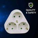 Adapteris 3x16A, IP20, 3680W, AC:250V, V-TAC