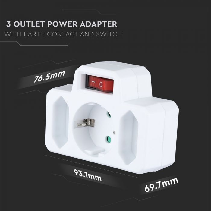 Adapter 16A 250V 3680W, V-TAC