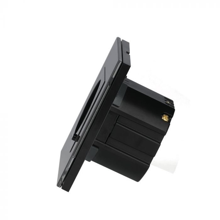 V-TAC wifi-võimeline ELi pistikupesa, ühildub Smart Home rakendusega, rakenduse ja Alexa/Google Home kaudu, must