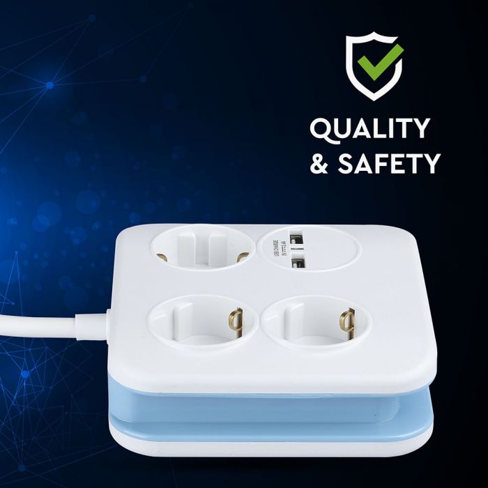 Adapter with USB, 16A, 3680W, AC:230V, IP20, V-TAC