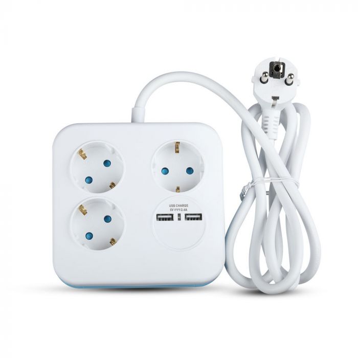 Adapter USB-ga, 16A, 3680W, AC:230V, IP20, V-TAC