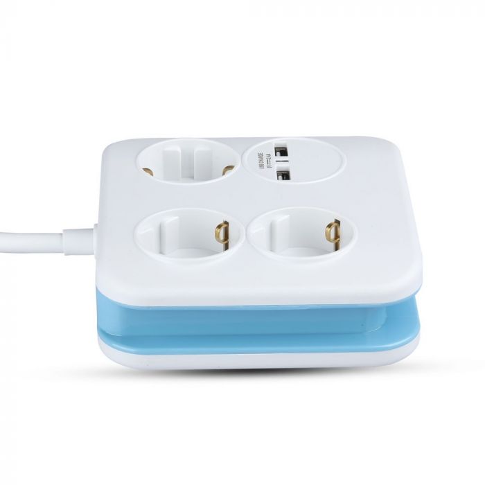 Adapter with USB, 16A, 3680W, AC:230V, IP20, V-TAC
