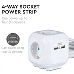 Adapter with USB, 16A, 3680W, AC:230V, IP20, V-TAC