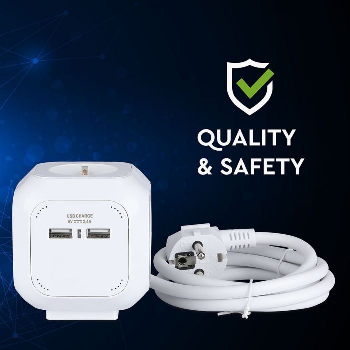 Adapter USB-ga, 16A, 3680W, AC:230V, IP20, V-TAC