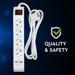 Удлинитель 1,4 м, 4 розетки, IP20 16A 250V 3680W, 2 USB, V-TAC