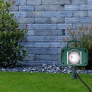 V-TAC 3m Pagarinātājs/sadalītājs ar 2 ligzdām, IP44, 16A, 3500W, AC:230V, zaļš, ar taimeri, piemērots lietošanai ārā