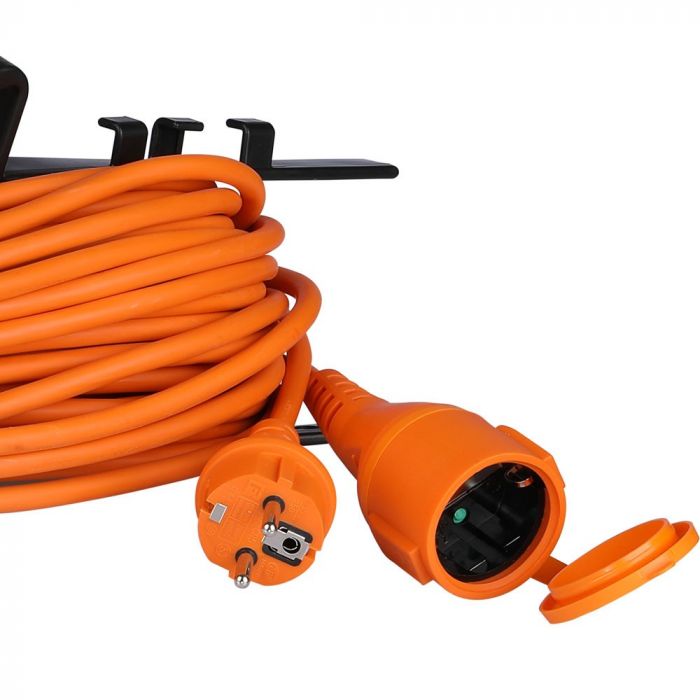 30m Extension cord, 1 socket, IP44 16A 230V 3500W, IP44, V-TAC