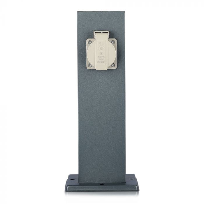 V-TAC Schuko type distributor with 2 sockets, 2x16A, IP44, dark grey, Max 3680W