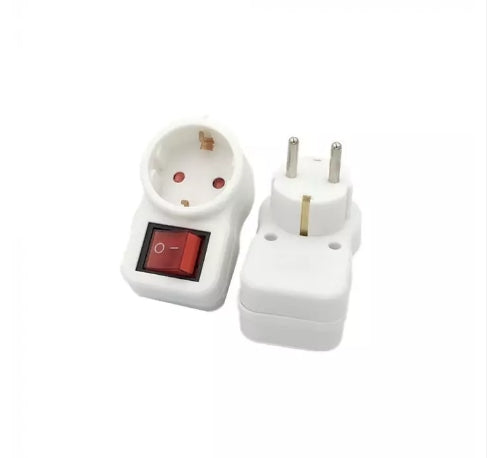 Adapteris ar 2 polu slēdzi 16A 250V max 3500W