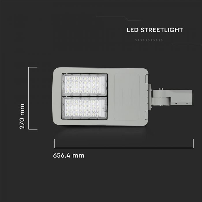 120W(16800Lm) 140Lm/W LED street lamp, IP65, V-TAC SAMSUNG, class II, warranty 5 years, A++, neutral white light 4000K