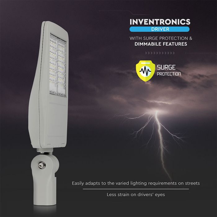 120W (16800Lm) 140Lm/W LED tänavavalgusti, IP65, V-TAC SAMSUNG, II klass, 5 aastat garantiid, neutraalne valge 4000K