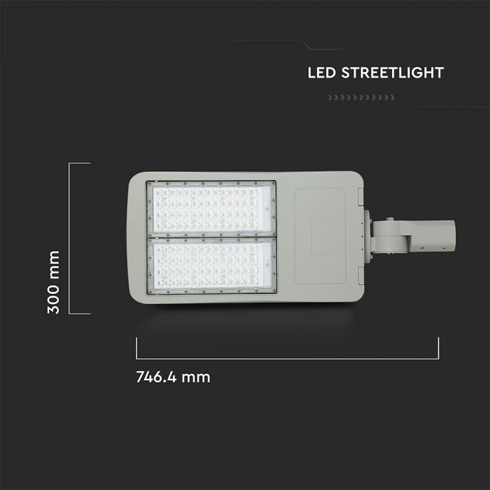 Уличный светодиодный фонарь 150 Вт (21000 лм) 140 лм/Вт, IP65, V-TAC SAMSUNG, класс II, гарантия 5 лет, нейтральный белый свет 4000K
