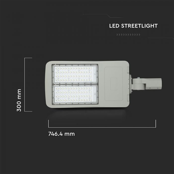 150W (21000Lm) 140Lm/W LED tänavavalgusti, IP65, V-TAC SAMSUNG, II klass, 5-aastane garantii, jaheda valge 5700K