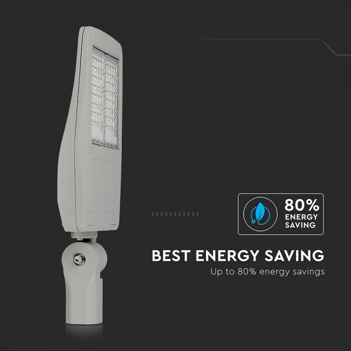150W (21000Lm) 140Lm/W LED tänavavalgusti, IP65, V-TAC SAMSUNG, II klass, 5-aastane garantii, jaheda valge 5700K
