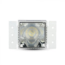 GU10 recessed frame/fixture, IP20, square shape, aluminum, white/chrome, V-TAC