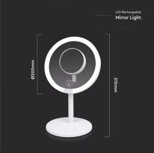 8931 code_5W(80Lm) LED meigipilt koos dimmerdatava lülitiga, laadija, 5V 1A, dimmerdatav, jaheda valge valgus 6000-6500K, läbimõõt 20cm