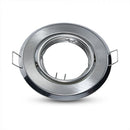 Встраиваемая рамка/светильник GU10, 2 шт, круглая форма, регулируемое направление света, Ø93X27 мм, встраиваемый Ø70 мм, сатинированный никель, V-TAC