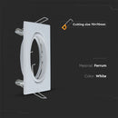 GU10 recessed frame/fixture, 2 pcs, square, adjustable light direction, 82x82X27mm, recessed. Ø70mm, white, V-TAC
