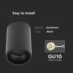 GU10 Glödlampsram, svart, V-TAC, max 35W, IP20