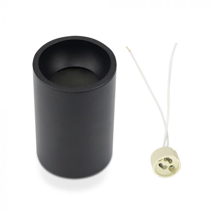 Рамка для лампы GU10, черная, V-TAC, макс. 35 Вт, IP20