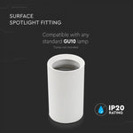 GU10 bulb frame, round, white, Ø60 x 100mm, max35W, IP20, V-TAC