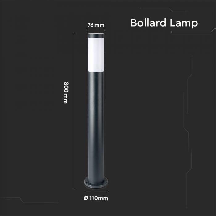 V-TAC utanpåliggande armatur med 1xE27 LED-lampa (glödlampa ingår ej), grå, IP44