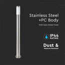 V-TAC surface-mounted luminaire with 1xE27 LED bulb (bulb not included), satin nickel, IP44